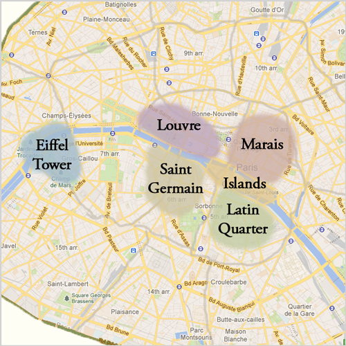 Map of Paris